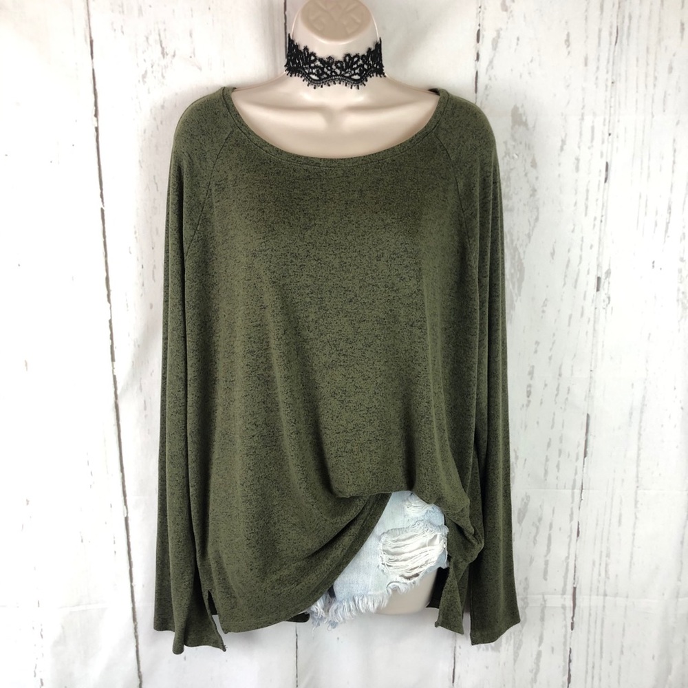 Old navy luxe green knit top